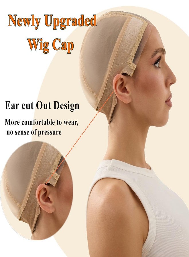 Xiushumyi Lace Wig Cap for Women,Non-Slip Grip Cap Make Your Wigs Glue Free,Wig Caps with Built-in Adjustable Velvet Band for Keeping Wigs in Place (Nude, M) - Image 2